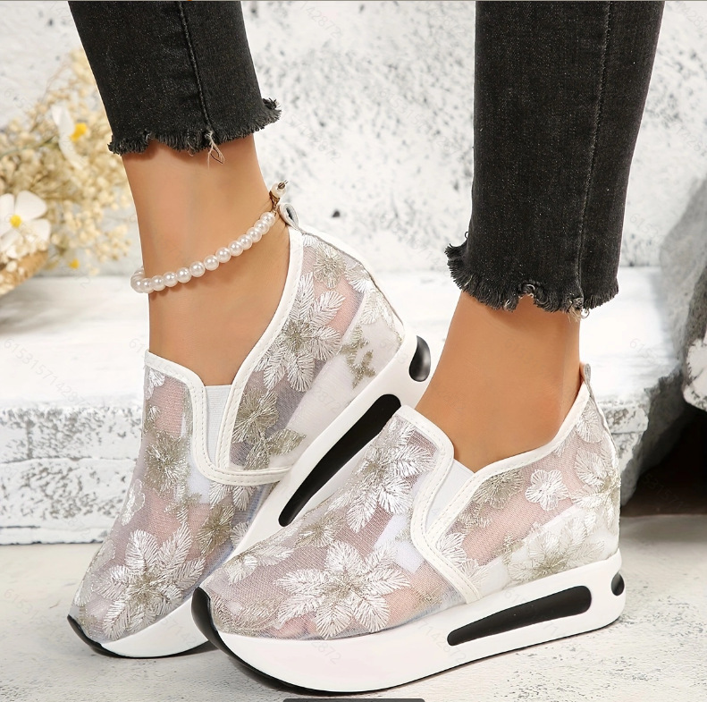 Running Gear For Women - Lace Flats Platform Women Sport Shoes