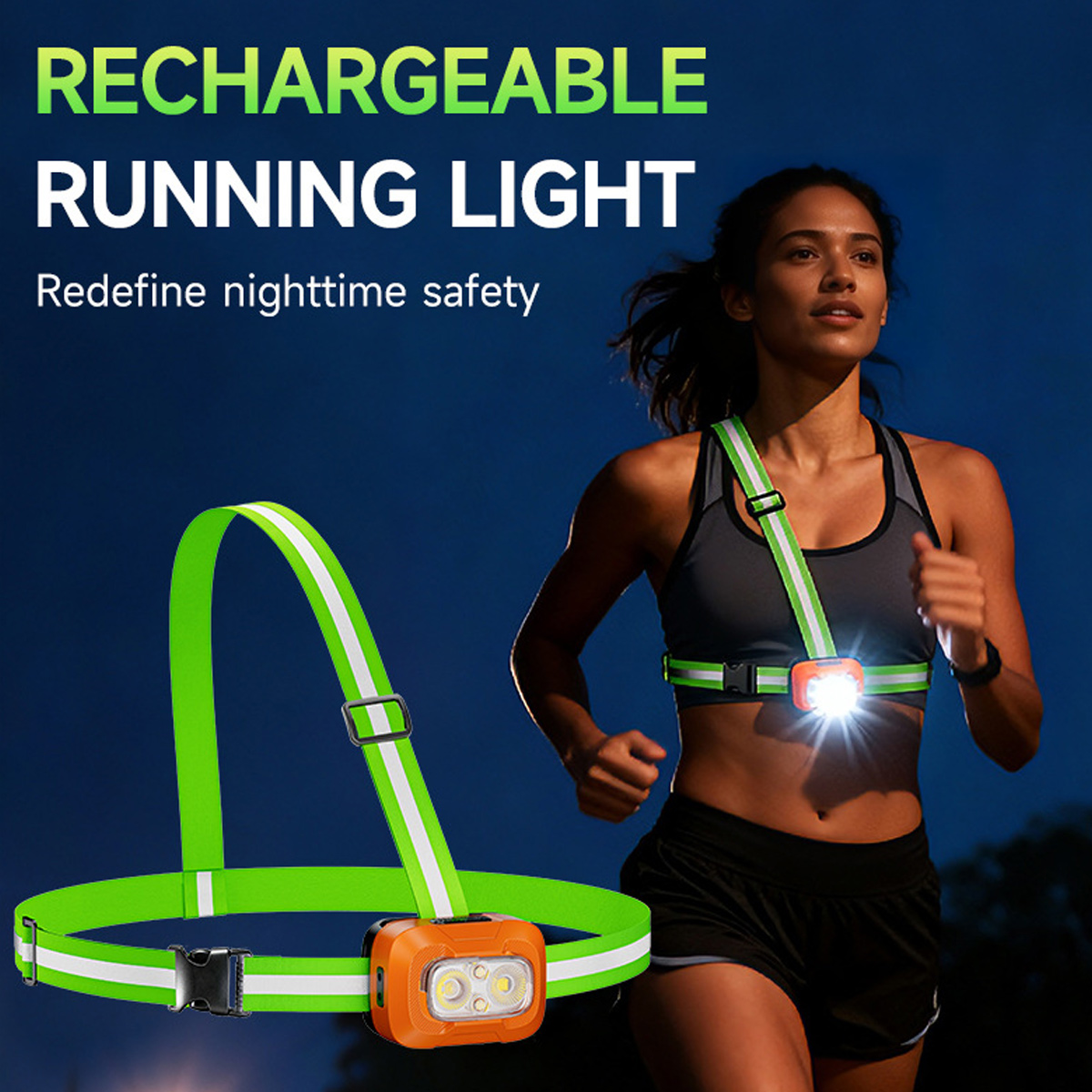 Running Light USB Rechargeable - Running Gear Reflective ulasan dan harga