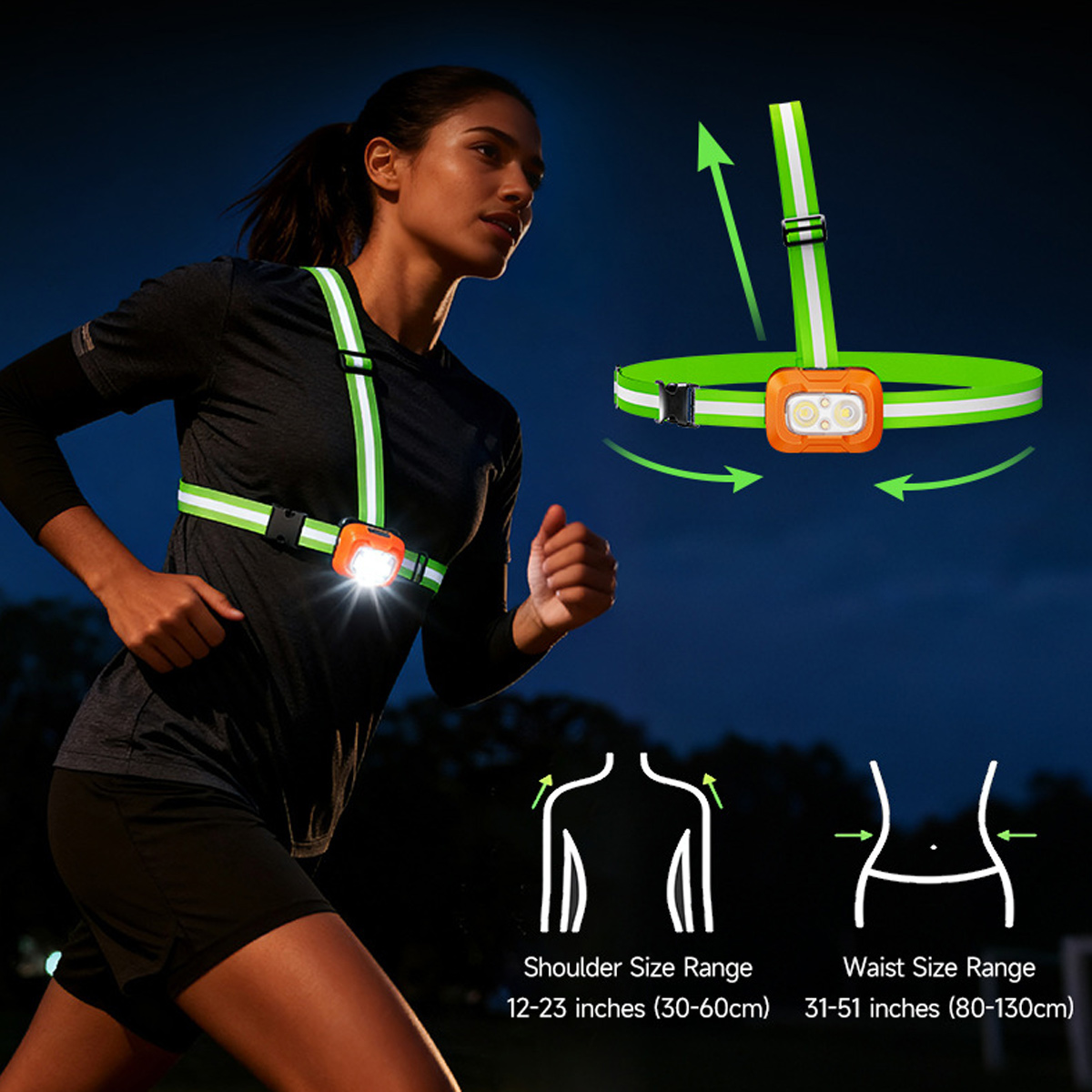 Running Light USB Rechargeable - Running Gear Reflective ulasan dan harga