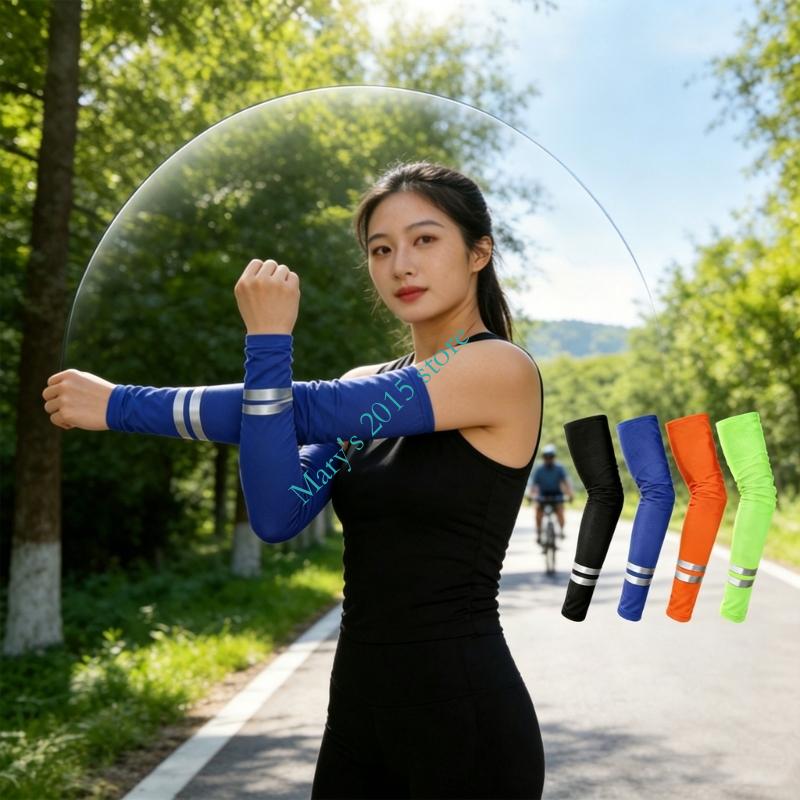 45cm Reflective Sun Arm Sleeve - Running Gear Outdoor ulasan dan harga