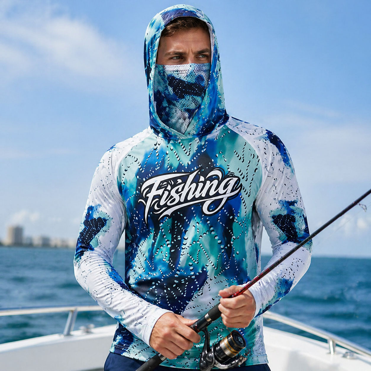 Fishing Hood Riding Tops Wear  - Running Gear Outdoor ulasan dan harga