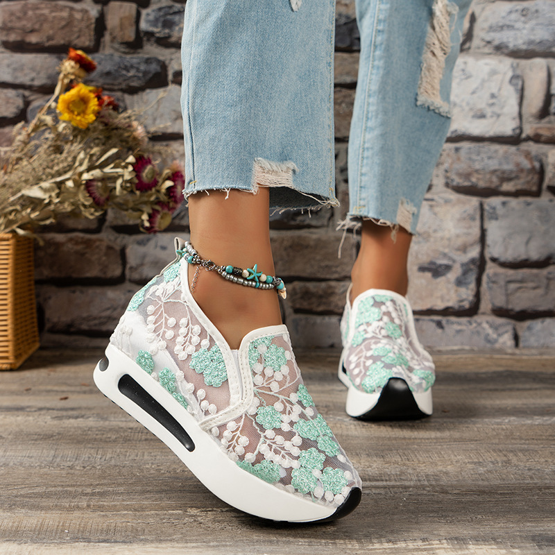 Lace Flats Platform Women Spor - Running Gear For Women ulasan dan harga