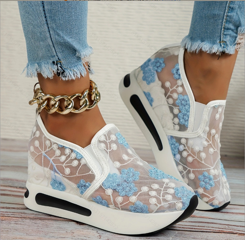 Lace Flats Platform Women Spor - Running Gear For Women ulasan dan harga
